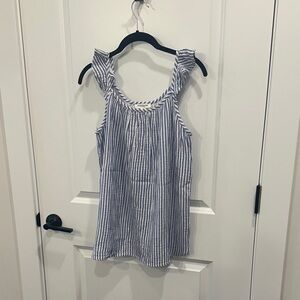 Beachlunchlounge Blue and White Striped Top